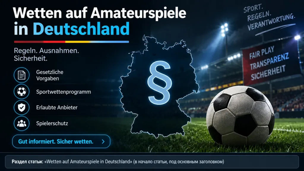 Wetten auf Amateurspiele in Deutschland