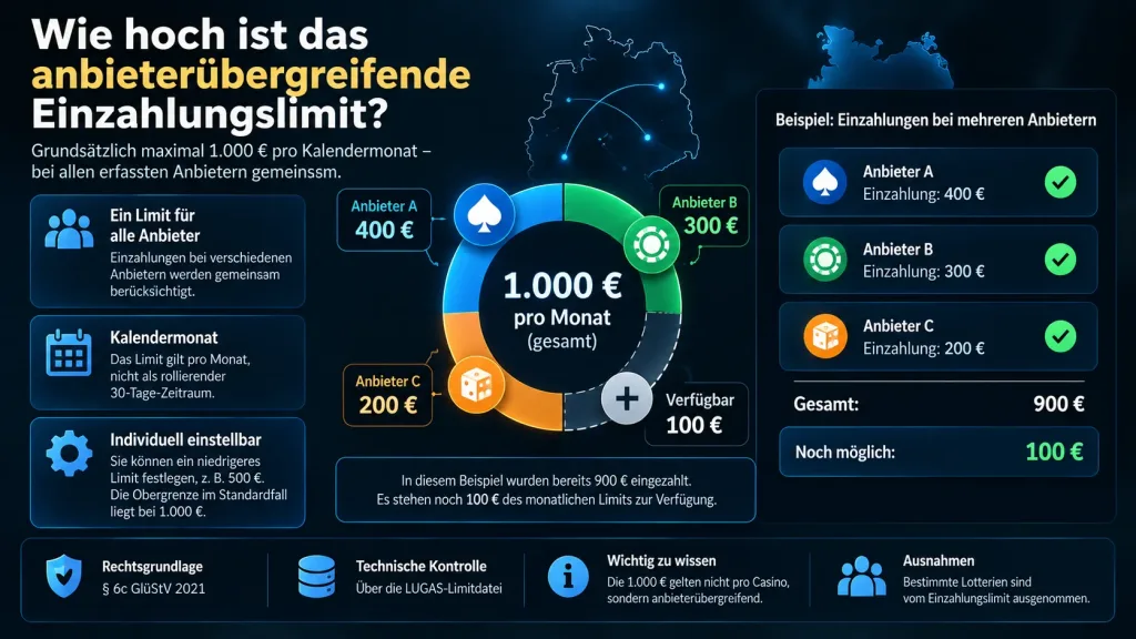 Einzahlungslimit und Einsatzlimit beim Online Glücksspiel