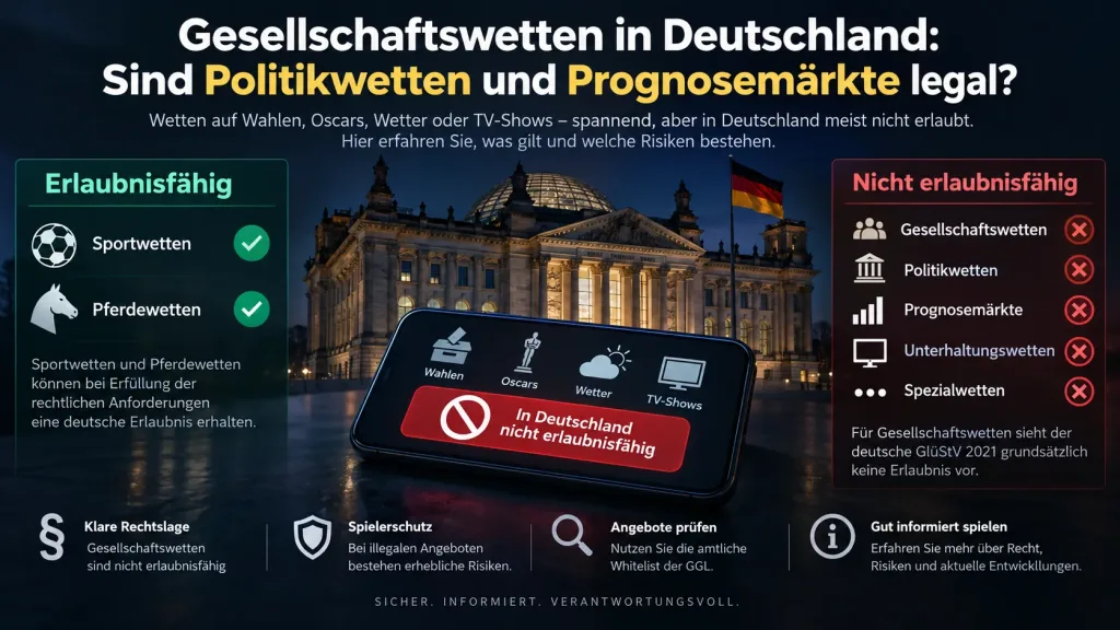 Gesellschaftswetten in Deutschland: Sind Politikwetten und Prognosemärkte legal?
