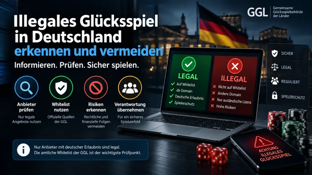 Illegales Glücksspiel in Deutschland erkennen und vermeiden