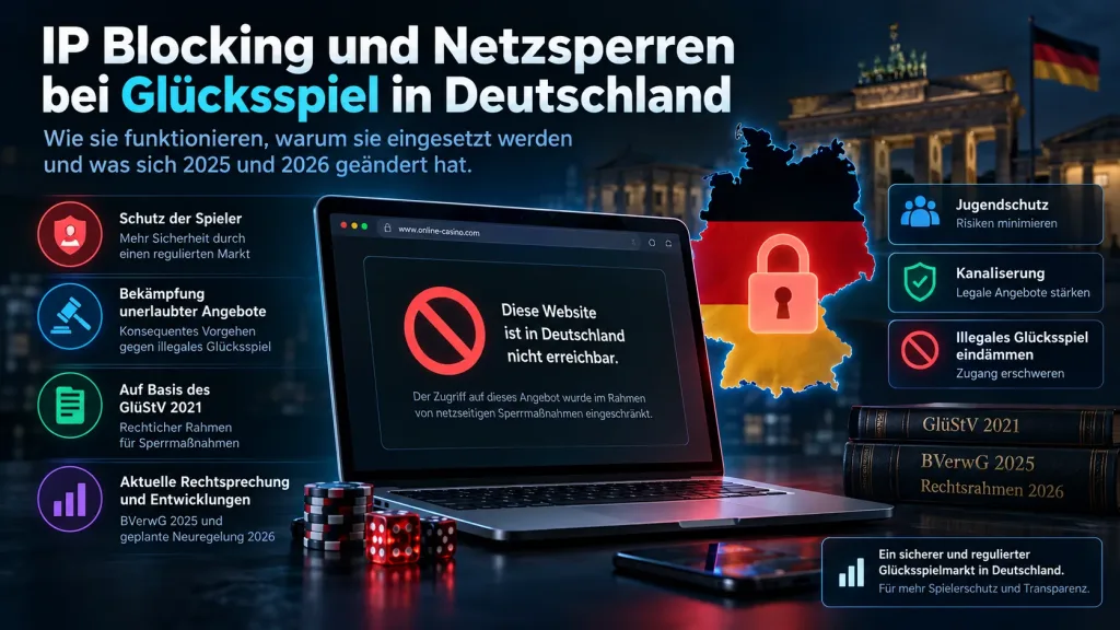 IP Blocking und Netzsperren bei Glücksspiel in Deutschland