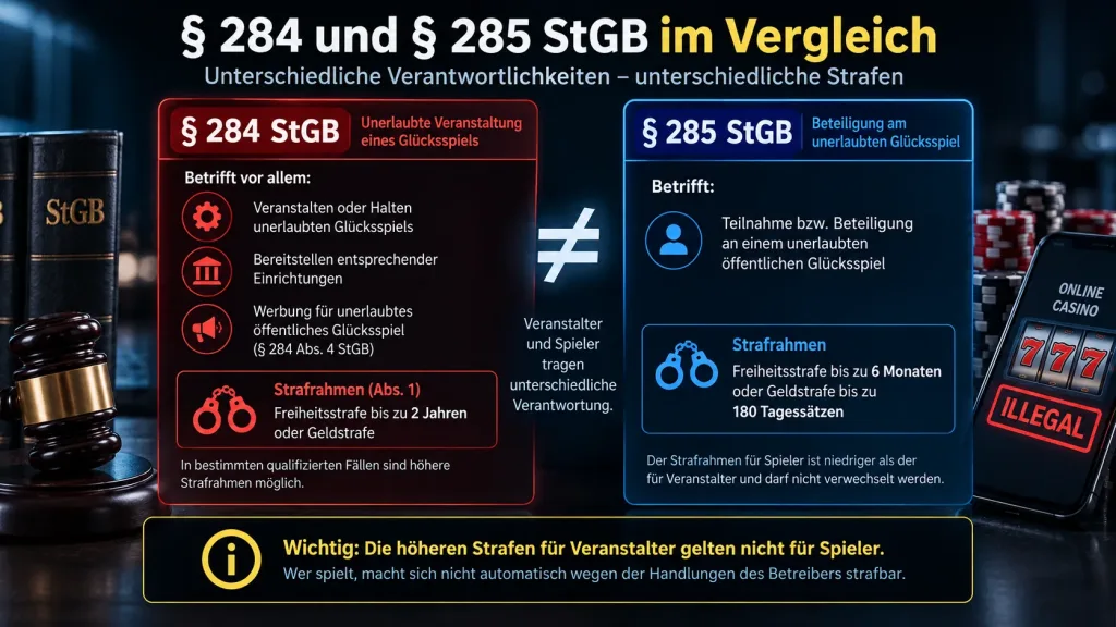 Illegales Glücksspiel Risiken und Strafen für Spieler