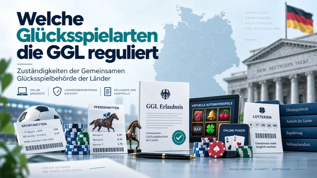 Welche Glücksspielarten die GGL reguliert