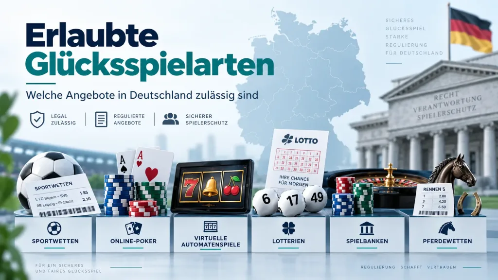 Welche Glücksspielarten in Deutschland erlaubnisfähig sind