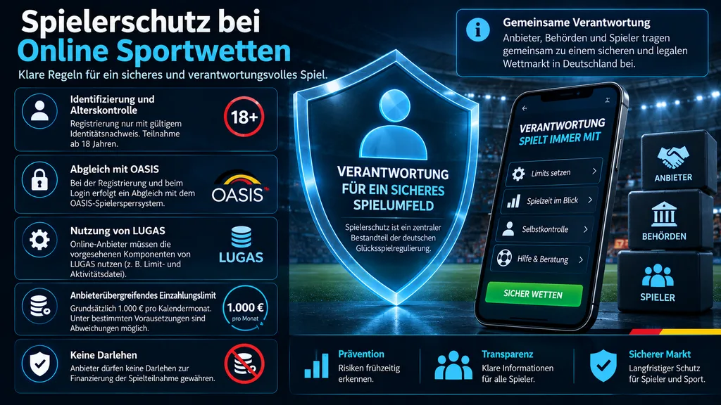 Spielerschutz bei legalen Online Sportwetten