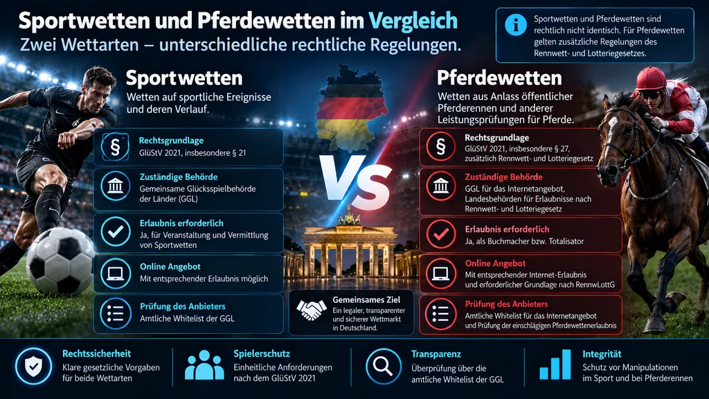 Sportwetten und Pferdewetten im Vergleich
