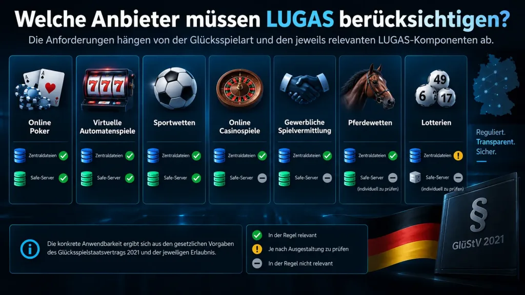 LUGAS Integration für Glücksspielanbieter und Entwickler