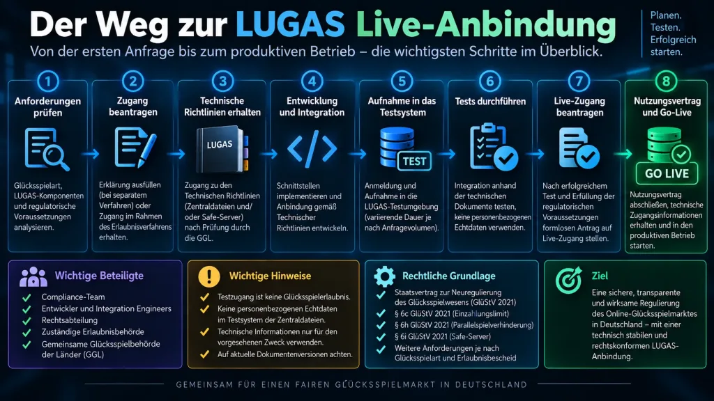 LUGAS Integration für Glücksspielanbieter und Entwickler