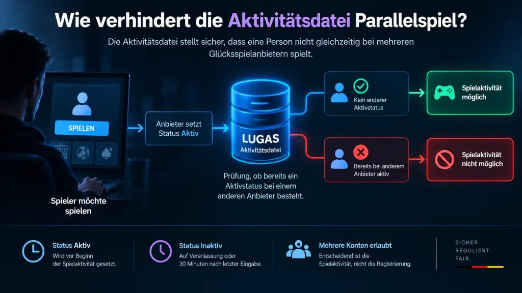 Wie verhindert die Aktivitätsdatei Parallelspiel?