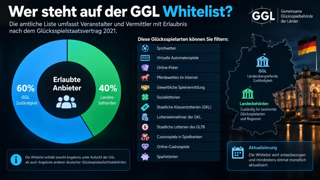 GGL Whitelist: Legale Glücksspielanbieter in Deutschland prüfen