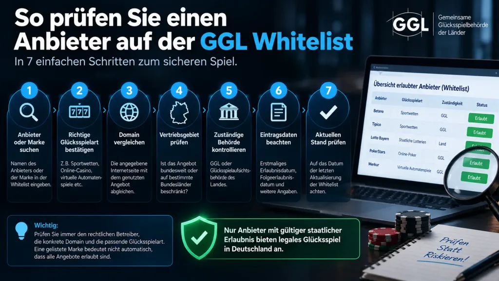 GGL Whitelist: Legale Glücksspielanbieter in Deutschland prüfen